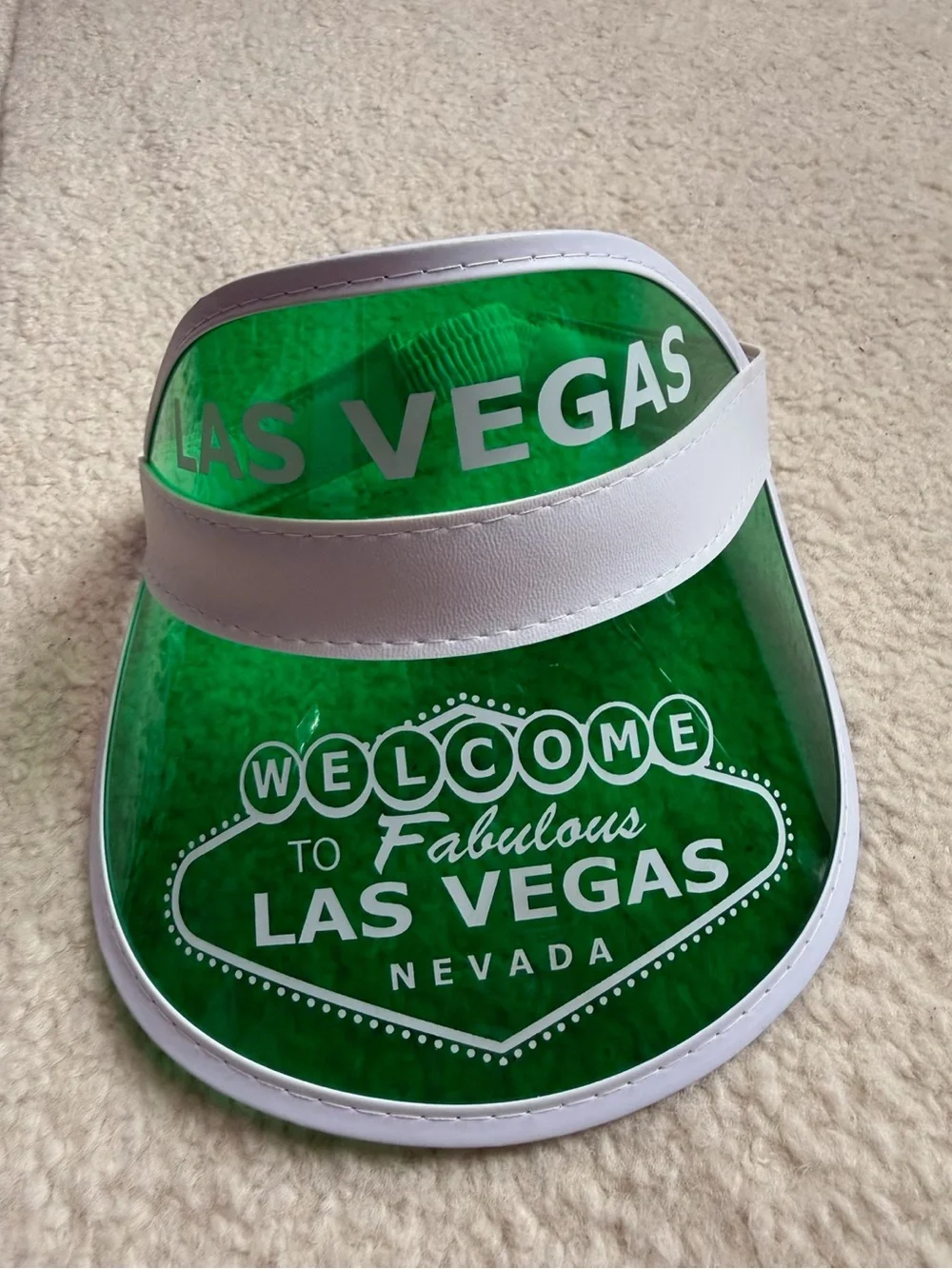 Welcome to Fabulous Las Vegas Welcome Party Visor Hat Green